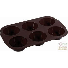 FACKELMANN STAMPI MUFFIN IN SILICONE COLORI : CREMA O CIOCCOLATO RESISTENTI FINO A 230° 28X19X4 CM FACKELMANN STAMPI MUFFIN IN SILICONE COLORI: CREMA O CIOCCOLATO