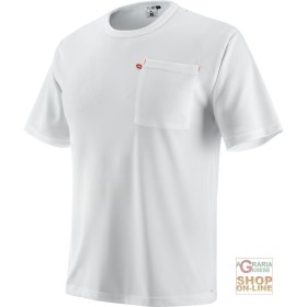 T SHIRT IN POLIESTERE MANICA CORTA  TASCHINO SUL  LATO DESTRO  COLORE BIANCO  TG  S XXL T SHIRT IN POLIESTERE MANICA CORTA TASCHINO SUL LATO DESTRO