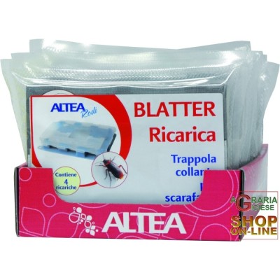 BLATTER RICARICA 4 TRAPPOLE COLLANTI PER INSETTI STRISCIANTI
