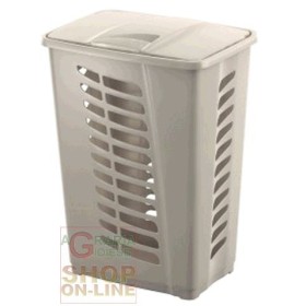 CONTENITORE IN PLASTICA PER BIANCHERIA CM. 45X33X62 LT. 60 CONTENITORE IN PLASTICA PER BIANCHERIA CM. 45X33X62 LT. 60