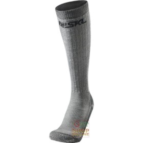 CALZA TECNICA LUNGA COMPOSTA IN LANA MERINOS ACRILICO  POLIAMMIDE  COLORE GRIGIO NERO CALZA TECNICA LUNGA COMPOSTA IN LANA MERINOS ACRILICO