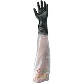 GUANTO PVC LEGGERO  MANICA LUNGA  COLORE NERO  TG  M L XL XXL GUANTO PVC LEGGERO MANICA LUNGA COLORE NERO TG M L XL XXL