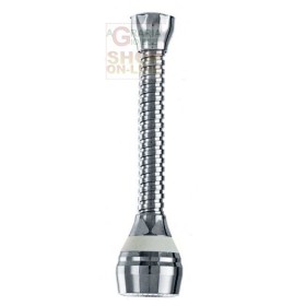 ROMPIGETTO CON DOCCETTA E AERATTORE CROMATO CON GHIERA CROMATA FILETTO 22X1 F CM. 15 ROMPIGETTO CON DOCCETTA E AERATTORE CROMATO CON GHIERA CROMATA