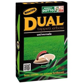 SEMI DI PRATO INGLESE TAPPETO ERBOSO SELEZIONATO DUAL SEME CONFETTATO KG. 1 SEMI DI PRATO INGLESE TAPPETO ERBOSO SELEZIONATO DUAL SEME