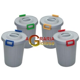 TATA BIDONE CON COPERCHIO E MANICI OKEY LT. 25 GIALLO TATA BIDONE CON COPERCHIO E MANICI OKEY LT. 25 GIALLO