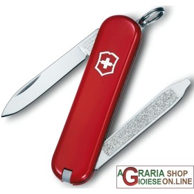 VICTORINOX CLASSIC ESCORT COLTELLINO PORTACHIAVI MULTIUSO COLORE ROSSO MM. 58 VICTORINOX CLASSIC ESCORT COLTELLINO PORTACHIAVI MULTIUSO