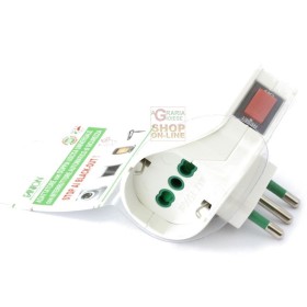 FME ART.87300 ADATTATORE CON 2 PRESE SCHUKO CON INTERRUTTORE DI SICUREZZA FME ART.87300 ADATTATORE CON 2 PRESE SCHUKO CON INTERRUTTORE DI