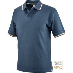 MAGLIETTA POLO 100% COTONE CARDATO  COLORE BLU  TG  S XXL MAGLIETTA POLO 100% COTONE CARDATO COLORE BLU TG S XXL
