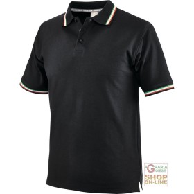 MAGLIETTA POLO 100% COTONE CARDATO  COLORE NERO  TG  S XXL MAGLIETTA POLO 100% COTONE CARDATO COLORE NERO TG S XXL