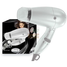 MAX ASCIUGACAPELLI TRAVEL LINEA PERLA 1000W MAX ASCIUGACAPELLI TRAVEL LINEA PERLA 1000W