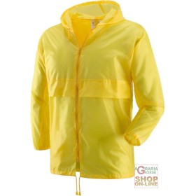 K WAY CON CERNIERA  COLORE GIALLO  TG  M L XL XXL K WAY CON CERNIERA COLORE GIALLO TG M L XL XXL
