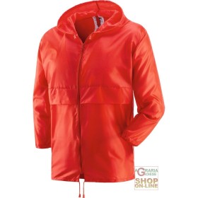 K WAY CON CERNIERA  COLORE ROSSO  TG  M L XL XXL K WAY CON CERNIERA COLORE ROSSO TG M L XL XXL