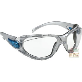 OCCHIALE A STANGHETTA  MONTATURA IN POLICARBORNATO  CON RIVESTIMENTO INTERNO  LENTI TRASPARENTI OCCHIALE A STANGHETTA MONTATURA IN POLICARBORNATO CON