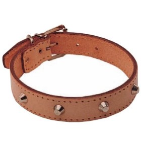 COLLARE CUOIO CON BORCHIE MM. 35 COLLARE CUOIO CON BORCHIE MM. 35