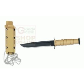 CROSSNAR COLTELLO LAMA FISSA CON FOFERO IN ABS COLORE DESERT CM. 15 CROSSNAR COLTELLO LAMA FISSA CON FOFERO IN ABS COLORE DESERT
