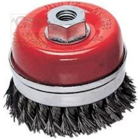 MAURER SPAZZOLA A TAZZA FILO ACCIAIO RITORTO DIAM. 75 X 27 MM. MAURER SPAZZOLA A TAZZA FILO ACCIAIO RITORTO DIAM. 75 X 27 MM.