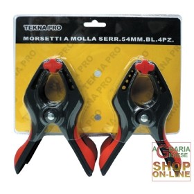MORSETTI A MOLLA SERRANTE 43 MM. pz. 4 PINZETTE MULTIUSO FORTI MORSETTI A MOLLA SERRANTE 43 MM. pz. 4 PINZETTE MULTIUSO FORTI