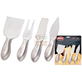 MAX SET 4 COLTELLI FORMAGGIO INOXIDABILE MAX SET 4 COLTELLI FORMAGGIO INOXIDABILE