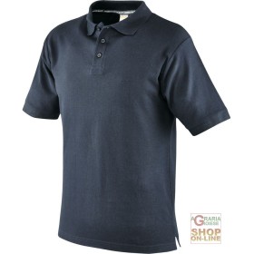 MAGLIETTA POLO 100% COTONE CARDATO  COLORE BLU  TG  S XXL MAGLIETTA POLO 100% COTONE CARDATO COLORE BLU TG S XXL