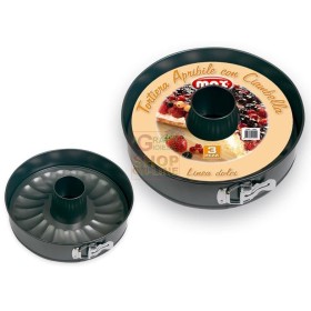MAX TORTIERA CON CIAMBELLA 3PZ 25CM ANTIAD. MAX TORTIERA CON CIAMBELLA 3PZ 25CM ANTIAD.