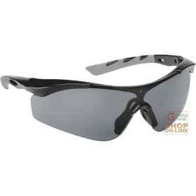 OCCHIALE A STANGHETTA  MONTATURA IN POLICARBONATO  LENTI GRIGIE  TRATTAMENTO ANTIGRAFFIO OCCHIALE A STANGHETTA MONTATURA IN POLICARBONATO LENTI GRIGIE