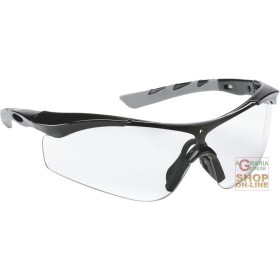 OCCHIALE A STANGHETTA  MONTATURA IN POLICARBONATO  LENTI TRASPARENTI TRATTAMENTO ANTIGRAFFIO OCCHIALE A STANGHETTA MONTATURA IN POLICARBONATO LENTI