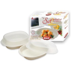 MAX SET 4PZ CONTENITORI+COPERCHI MICROONDE MAX SET 4PZ CONTENITORI+COPERCHI MICROONDE