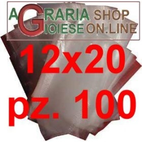 BUSTE SACCHETTI  PER SOTTOVUOTO GOFFRATE CM.12X20 IN CONFEZIONE DA 100 PZ. BUSTE SACCHETTI PER SOTTOVUOTO GOFFRATE CM.12X20 IN CONFEZIONE