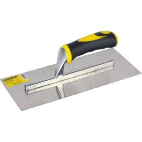 FRATTONE IN ACCIAIO LISCIO CON MANICO GOMMA CM. 28X12 FRATTONE IN ACCIAIO LISCIO CON MANICO GOMMA CM. 28X12