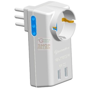 PRESA ADATTATORE 10A-2PR CON 1 PRESA SCHIUKO 2 PRESE USB E 2 PRESE BIVALENTI PRESA ADATTATORE 10A-2PR CON 1 PRESA SCHIUKO 2 PRESE USB E 2