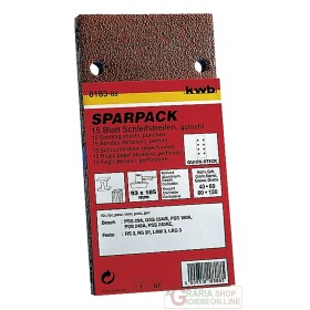 Einhell set fogli abrasivi FISSAGGIO A STRAPPO per legno e metallo con fori 15 pezzi - 93 x 185 mm - assortiti Einhell set fogli abrasivi FISSAGGIO A STRAPPO per legno e