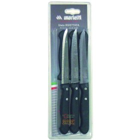MARIETTI COLTELLI DA TAVOLA BISTECCA RIVETTI PZ. 6 MANICO NERO MARIETTI COLTELLI DA TAVOLA BISTECCA RIVETTI PZ. 6 MANICO NERO