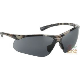 OCCHIALE A STANGHETTA  MONTATURA IN POLICARBORNATO  LENTI GRIGIE  TRATTAMENTO ANTIGRAFFIO OCCHIALE A STANGHETTA MONTATURA IN POLICARBORNATO LENTI GRIGIE