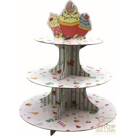 FACKELMANN ALZATA A 3 LIVELLI IN CARTONE PER CUP CAKE MUFFIN DIAM. 30 CM. ART. 43532 FACKELMANN ALZATA A 3 LIVELLI IN CARTONE PER CUP CAKE MUFFIN