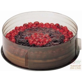 FACKELMANN ANELLO DECORATIVO IN ABS REGOLABILE PER TORTE FREDDE Ø 15 30 CM H. 8 CM ART. 43400 FACKELMANN ANELLO DECORATIVO IN ABS REGOLABILE PER TORTE FREDDE