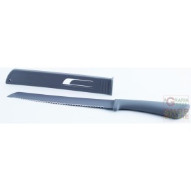 FACKELMANN COLTELLO CUCINA PER PANE CON GUAINA PROTETTIVA GRIGIO NIROSTA COLOR ART. 27103 FACKELMANN COLTELLO CUCINA PER PANE CON GUAINA PROTETTIVA