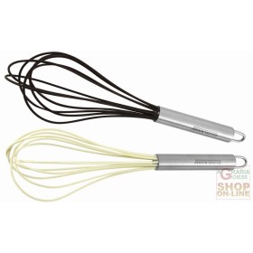 FACKELMANN FRUSTA IN SILICONE CON MANICO IN ACCIAIO RESISTENTE FINO A 230 FACKELMANN FRUSTA IN SILICONE CON MANICO IN ACCIAIO RESISTENTE