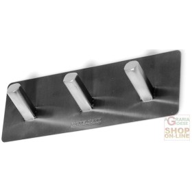 FACKELMANN GANCIO ADESIVO TRIPLO IN ACCIAIO INOX SATINATO 15,5X5,5X3 CM. ART. 61263 FACKELMANN GANCIO ADESIVO TRIPLO IN ACCIAIO INOX SATINATO