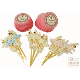 FACKELMANN SET DECORAZIONE CUP CAKE MUFFIN BALLERINA CONTENUTO SCATOLA 24 PIROTTINI IN CARTA FACKELMANN SET DECORAZIONE CUP CAKE MUFFIN BALLERINA CONTENUTO