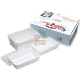 MAX CONTENITORI MICROONDE SET 6 PZ RETT. MAX CONTENITORI MICROONDE SET 6 PZ RETT.