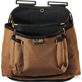 BORSA CARPENTIERE 2 TASCHE IN TESSUTO CANVAS  COLORE MARRONE BORSA CARPENTIERE 2 TASCHE IN TESSUTO CANVAS COLORE MARRONE