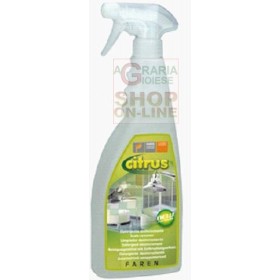 FAREN SPRAY DETERGENTE CITRUS DISINCROSTANTE PER RUBINETTI E BAGNO ML. 750 FAREN SPRAY DETERGENTE CITRUS DISINCROSTANTE PER RUBINETTI E