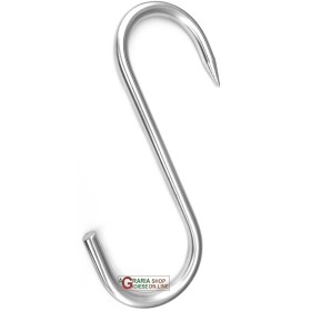 GANCIO PER MACELLERIA AD ESSE CON UNA PUNTA INOX MM. 250 DIAM. 12 mm. GANCIO PER MACELLERIA AD ESSE CON UNA PUNTA INOX MM. 250 DIAM.