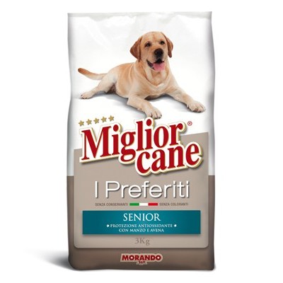 MIGLIORCANE KG. 3 PREFERITI SENIOR CON MANZO E AVENA