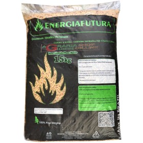 PELLET PER STUFE BIANCO BRASILIANO ENERGIAFUTURA DI PURO PINO VERGINE KG. 15 PELLET PER STUFE BIANCO BRASILIANO ENERGIAFUTURA DI PURO PINO