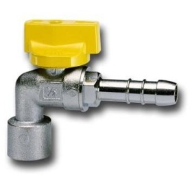 RUBINETTO SFERA A SQUADRA PER GAS GPL METANO UNI 7140 FEMMINA PORTAGOMMA DIAM 1/2F x 13 mm. RUBINETTO SFERA A SQUADRA PER GAS GPL METANO UNI 7140 FEMMINA