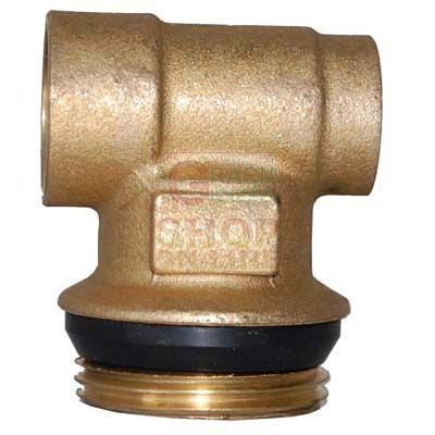TERMINALE DI SERVIZIO 3/4 CON FORI 3/8 E 1/2 GIALLO