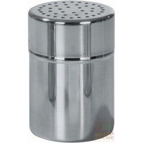 FACKELMANN SPARGIZUCCHERO CACAO A VELO CON FORI IN ACCIAIO INOX + COPERCHIO 8X6X6 CM ART. 42968 FACKELMANN SPARGIZUCCHERO CACAO A VELO CON FORI IN ACCIAIO INOX