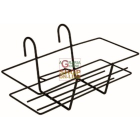 PORTAVASO IN FERRO  RETTANGOLARE PLASTICATO NERO CM. 50 PORTAVASO IN FERRO RETTANGOLARE PLASTICATO NERO CM. 50