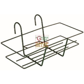 PORTAVASO IN FERRO  RETTANGOLARE PLASTICATO VERDE CM. 50 PORTAVASO IN FERRO RETTANGOLARE PLASTICATO VERDE CM. 50